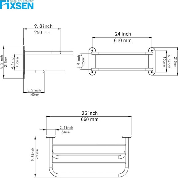 24 Inch Bathroom Towel Rack - Picture 3 of 4